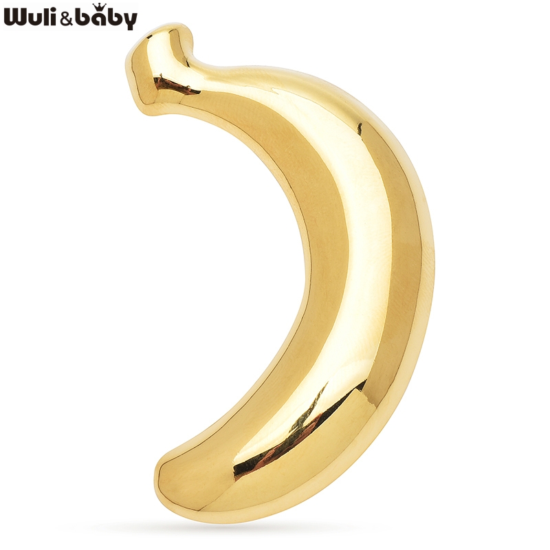 Baby Food Banana - Wuli&baby милые броши-бананы из нержавеющей стали