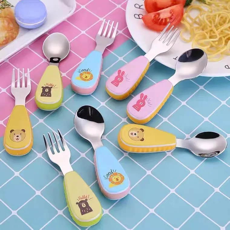 Baby Food Japan - 1 комплект, креативная детская ложка-вилка из